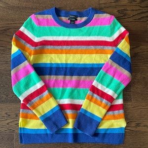 Halogen Multicolor Striped Cashmere Sweater